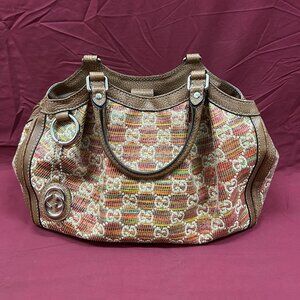 RARE Gucci Sukey Multicolor Medium Handbag Purse Neiman Marcus Exclusive 211944